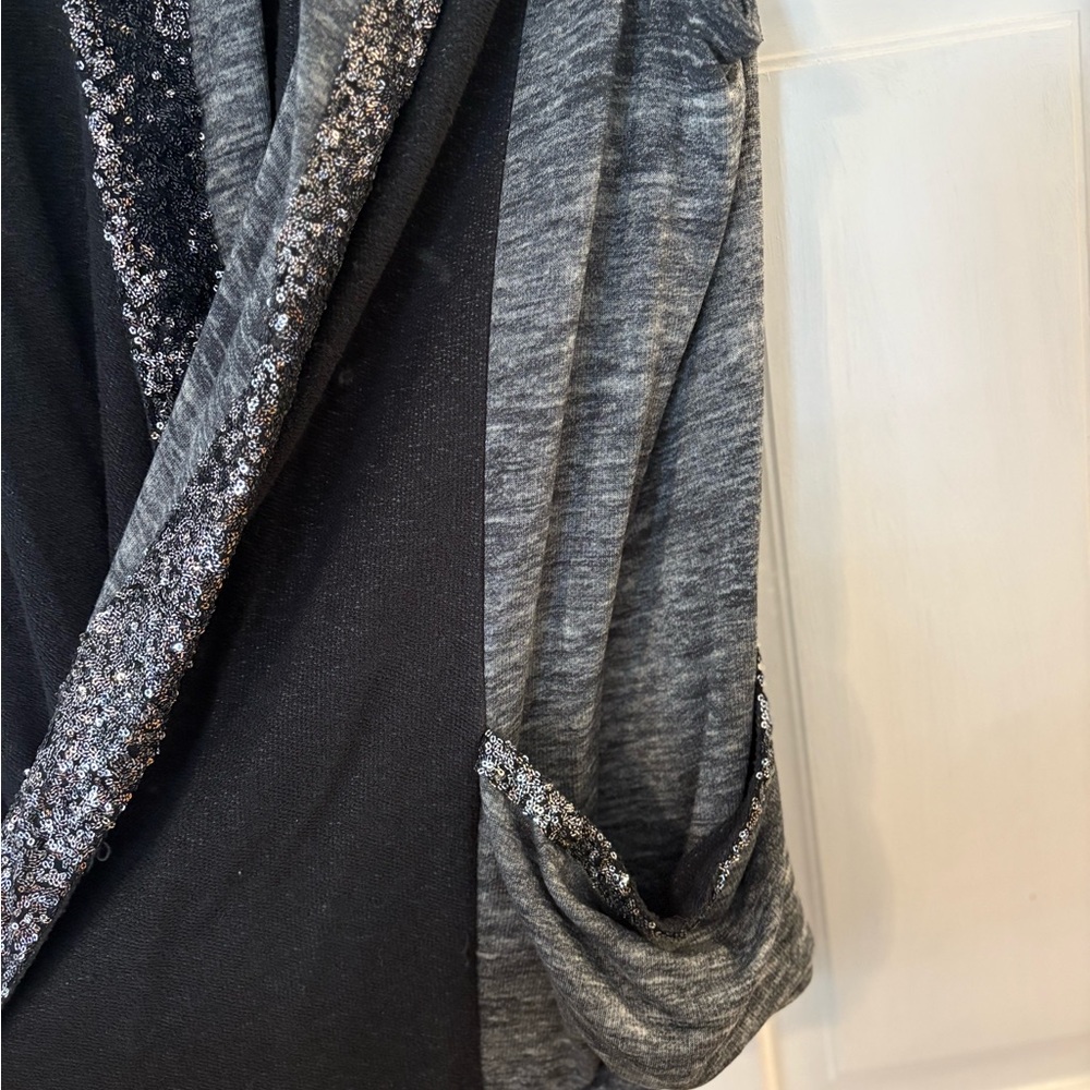 Juicy Couture Gray and Black Sequin Vest - Picture 3 of 3